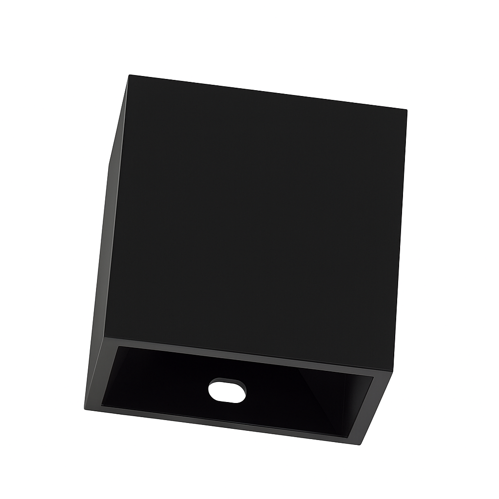 Aplique 2W mini cubo LCW3420-2 BK 3000K 50*40Mmm NEGRO 100-240V EVOLIGHT IP-65