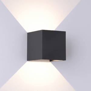 Aplique cubo 6W LBD3010B-2X3W BK 3000K NEGRO 100-240V IP-65