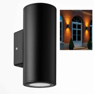 Aplique E-27 PAR 20 negro BY-B5010B 300*108 NEGRO 2-E-27 IP44 (PAR-30)