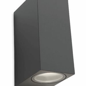 Aplique GU-10 BK TS127SA-2 Negro UP-DOWN 80x152 cuadrado EVOLIGHT IP-65 Alu