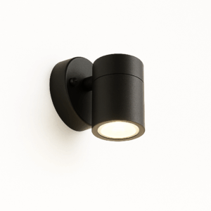 Aplique GU-10 TS10-1 NEGRO IP-65 down Redondo PC EVOLIGHT