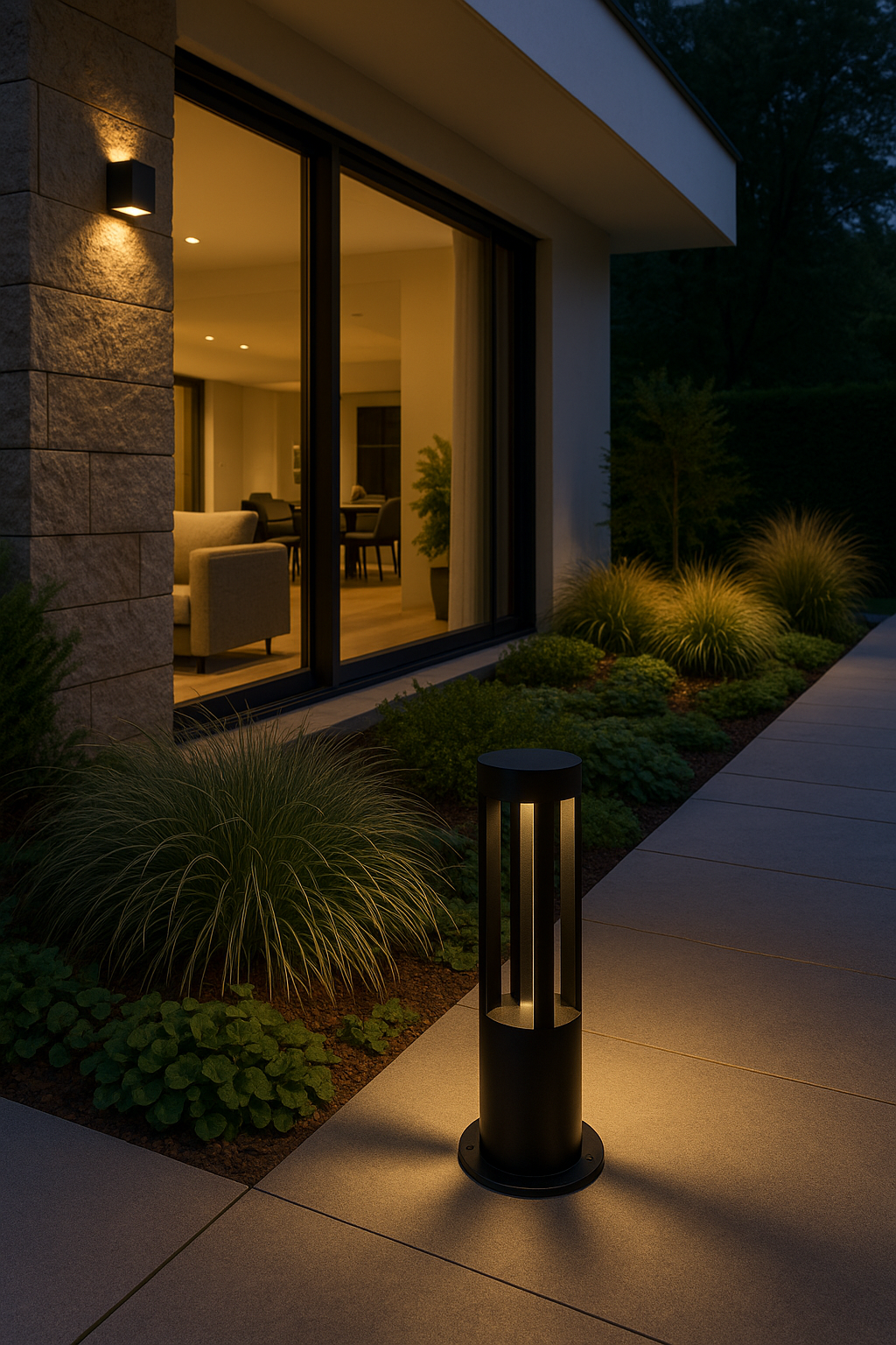 Baliza 7w JT-15334 JARDÍN 2700K NEGRO 105*580mm 85-265v - Imagen 2