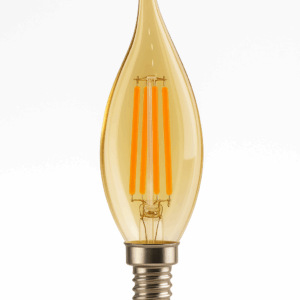 Bombillo 3000k 4w E-27 B70157 VINTAGE CA-35 AMBAR TIPO VELA 470LM 110V-130V ROOMLUX