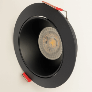 Emp. basc. GU-10 TS24 BK recesada negro PC Ø 72MM (85*40) EVOLIGHT