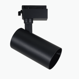 Foco riel GU-10 TS42C recesado BK dos fases negro AL 65X165 mm