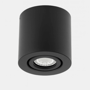 Foco superf. GU-10 CS16-2.5 BK 100*95 mm ACERO NEGRA EVOLIGHT