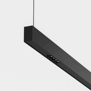 Lamp. suspendida recesada 36W lineal 3000K dimiable negro 0-10v 38° 85-265V 1200X50x70