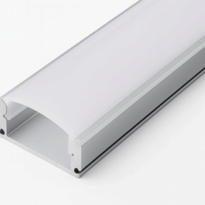 Perfil U gris 17 x 7 x 3 mt aluminio con difusor (micro)