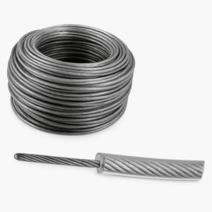 CABLE DE ACERO FORRADO GALV. 7X7 DE 1.58 MM ( 2.38mm) 1/16-3.2
