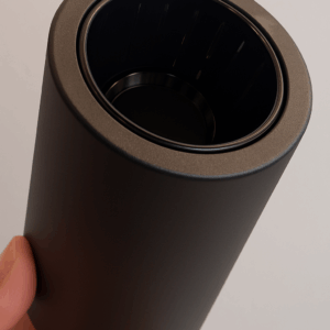 Foco superf. GU-10 TS201-1 BASC. BK negro acero 90 x110 mm recesado